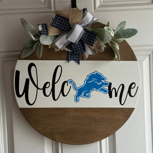 Welcome Lions - Door Round