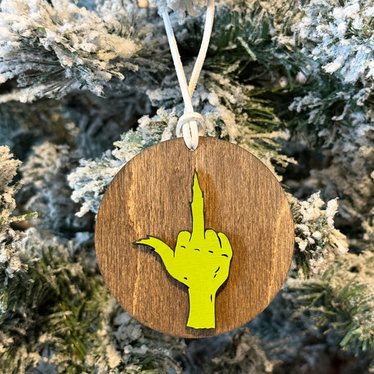 Ornament - Grinch Middle Finger