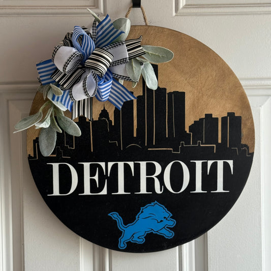 Detroit Football - Door Round