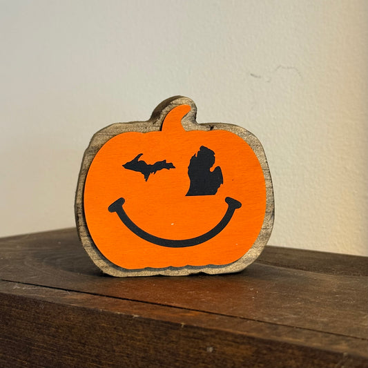 Michigan Pumpkin Wood Cutout