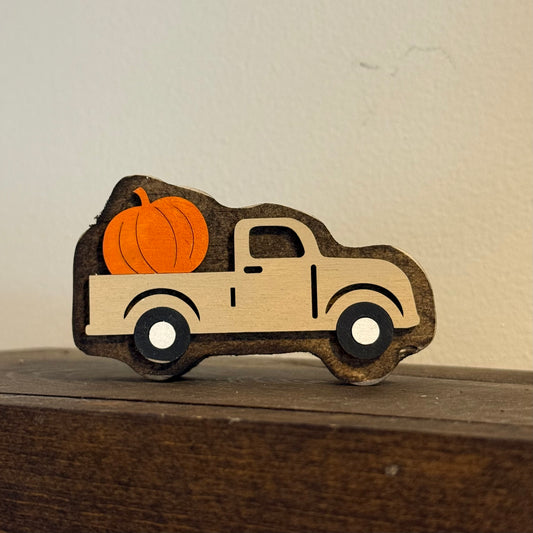 Pumpkin Truck Wood Cutout