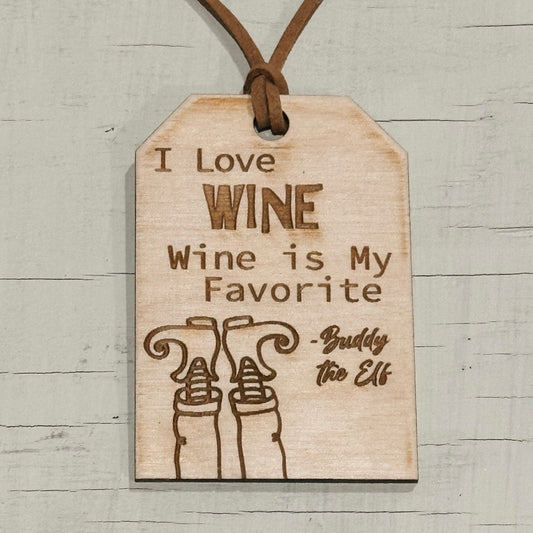 Gift Tag - I love wine