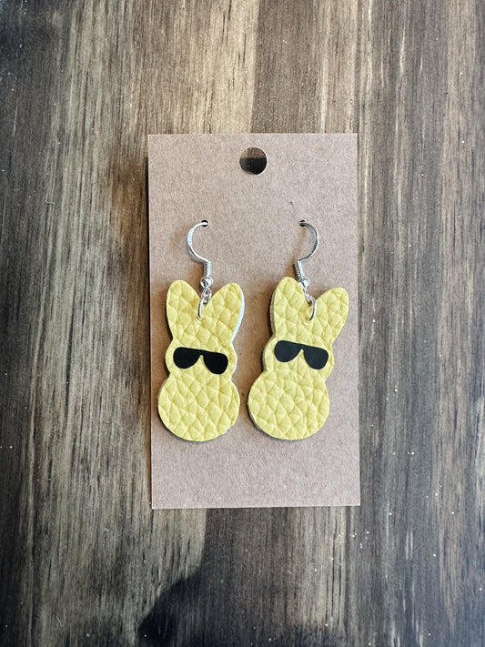 Peep Earrings - Yellow