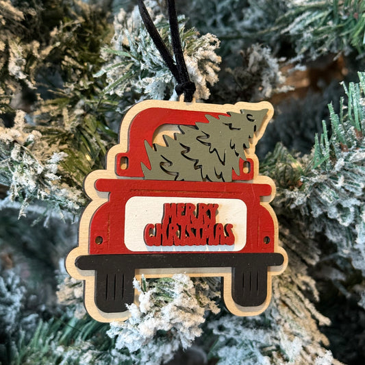 Christmas Tree Truck Ornament
