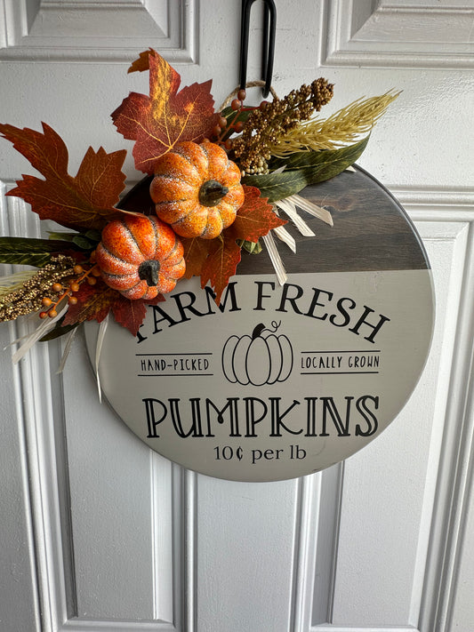 Farm Fresh Pumpkins Door Hanger