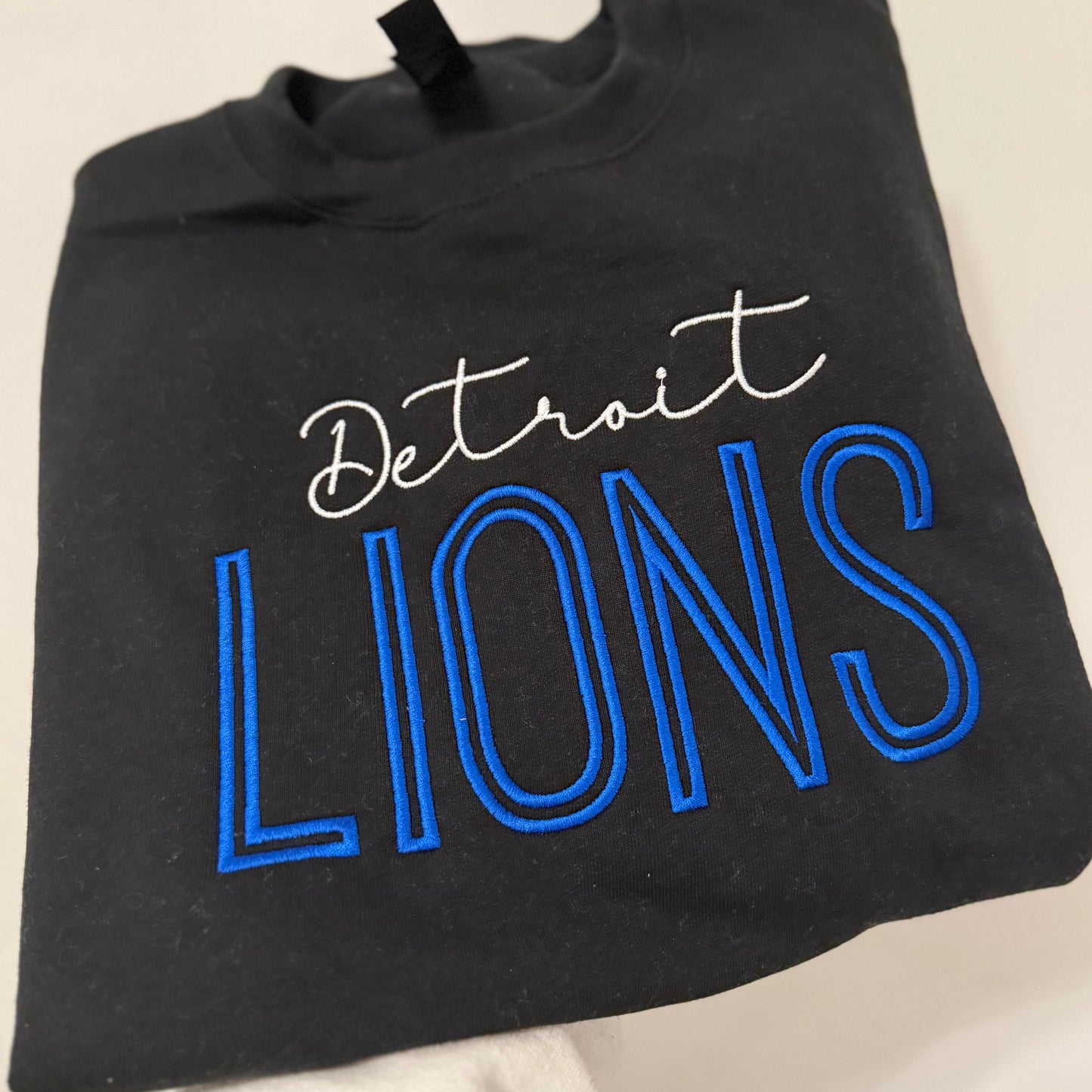 Detroit Lions Embroidered Crew
