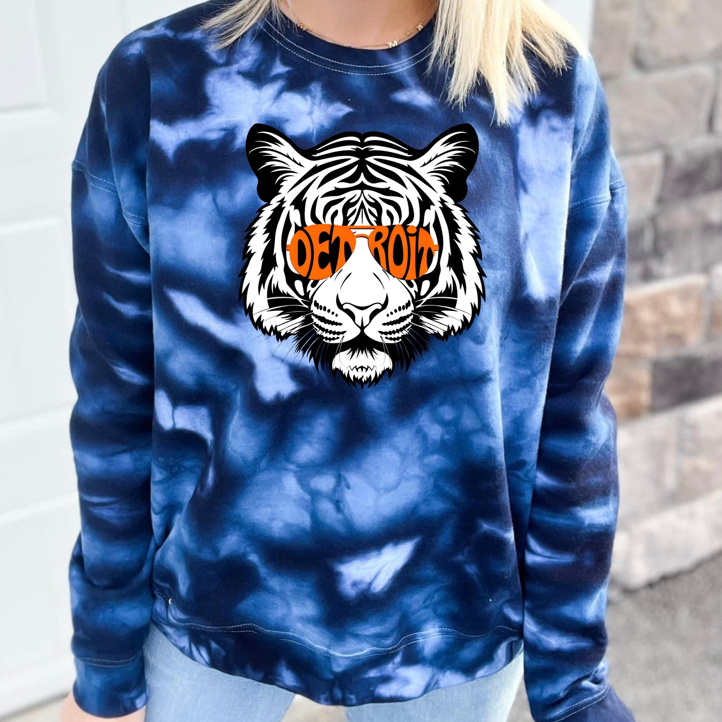 Detroit Tiger Tie-Dye Unisex Crew