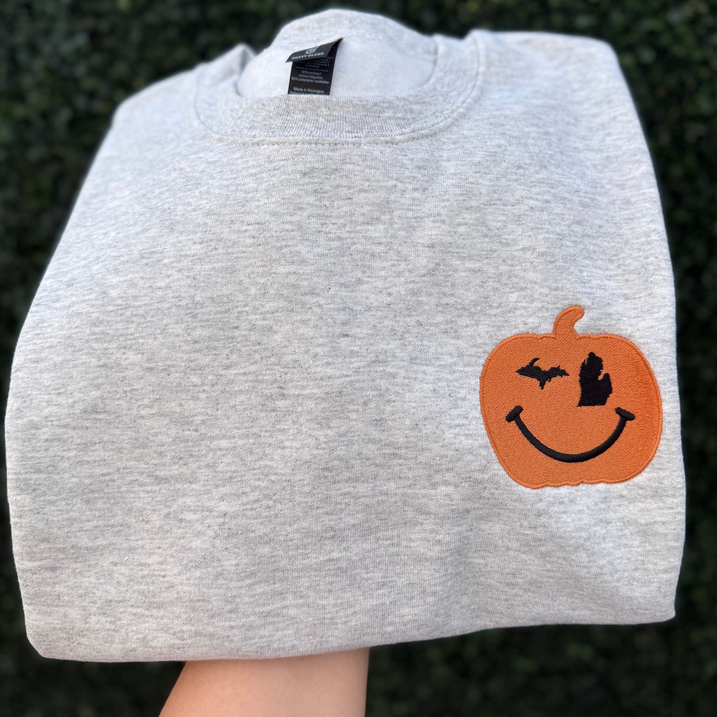 Embroidered Michigan Pumpkin Crewneck