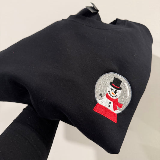 Michigan Snowman Embroidered Crew
