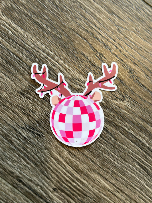 Sticker - Antler disco ball