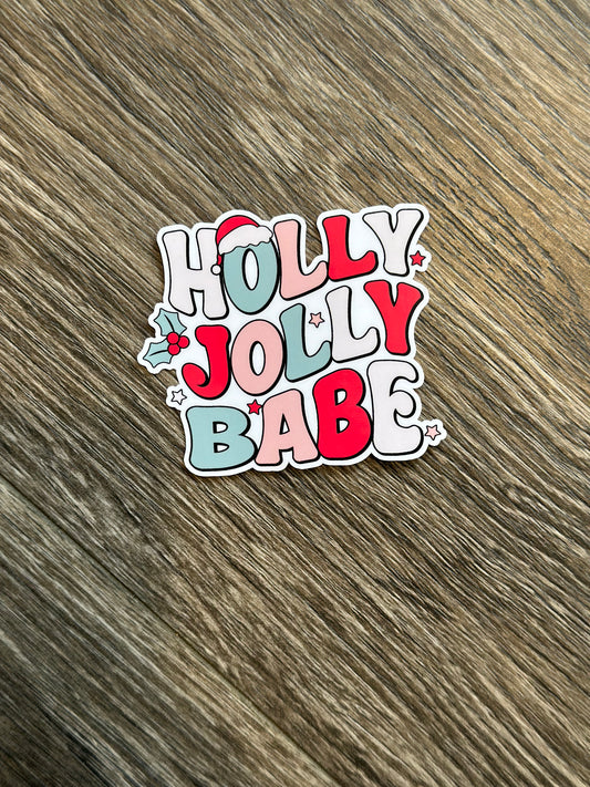 Sticker - Holly jolly babe