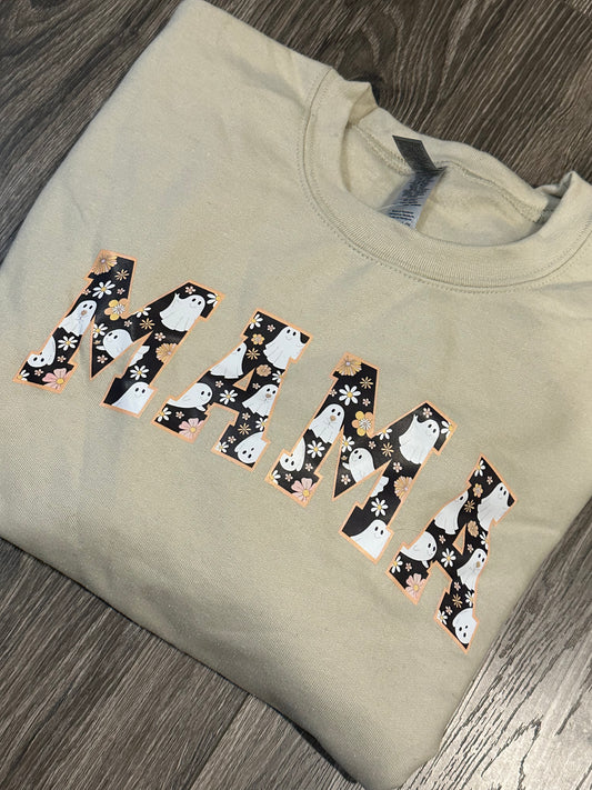 Mama Floral Ghost Unisex Crew